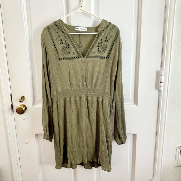 Zara embroidered mini dress. - Picture 4 of 6